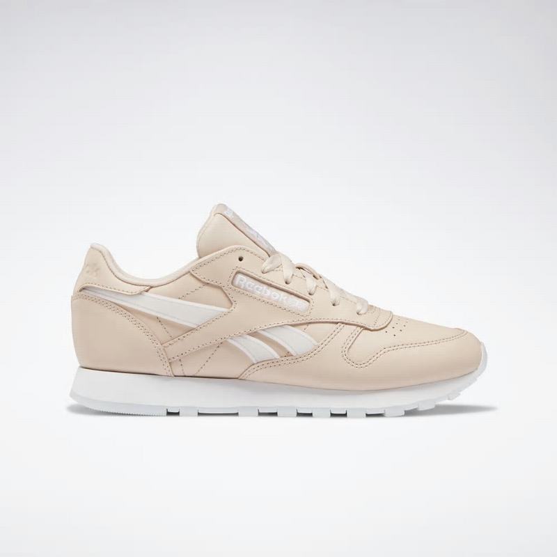 Reebok Classic Leather Tenisky Damske - Béžové/Biele YJ8076DF